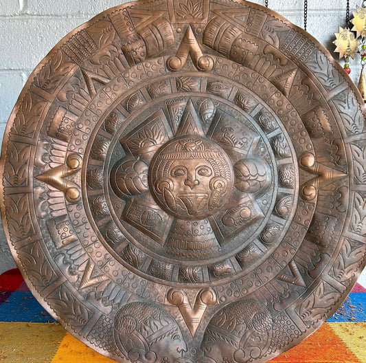 Copper Aztec Calendar